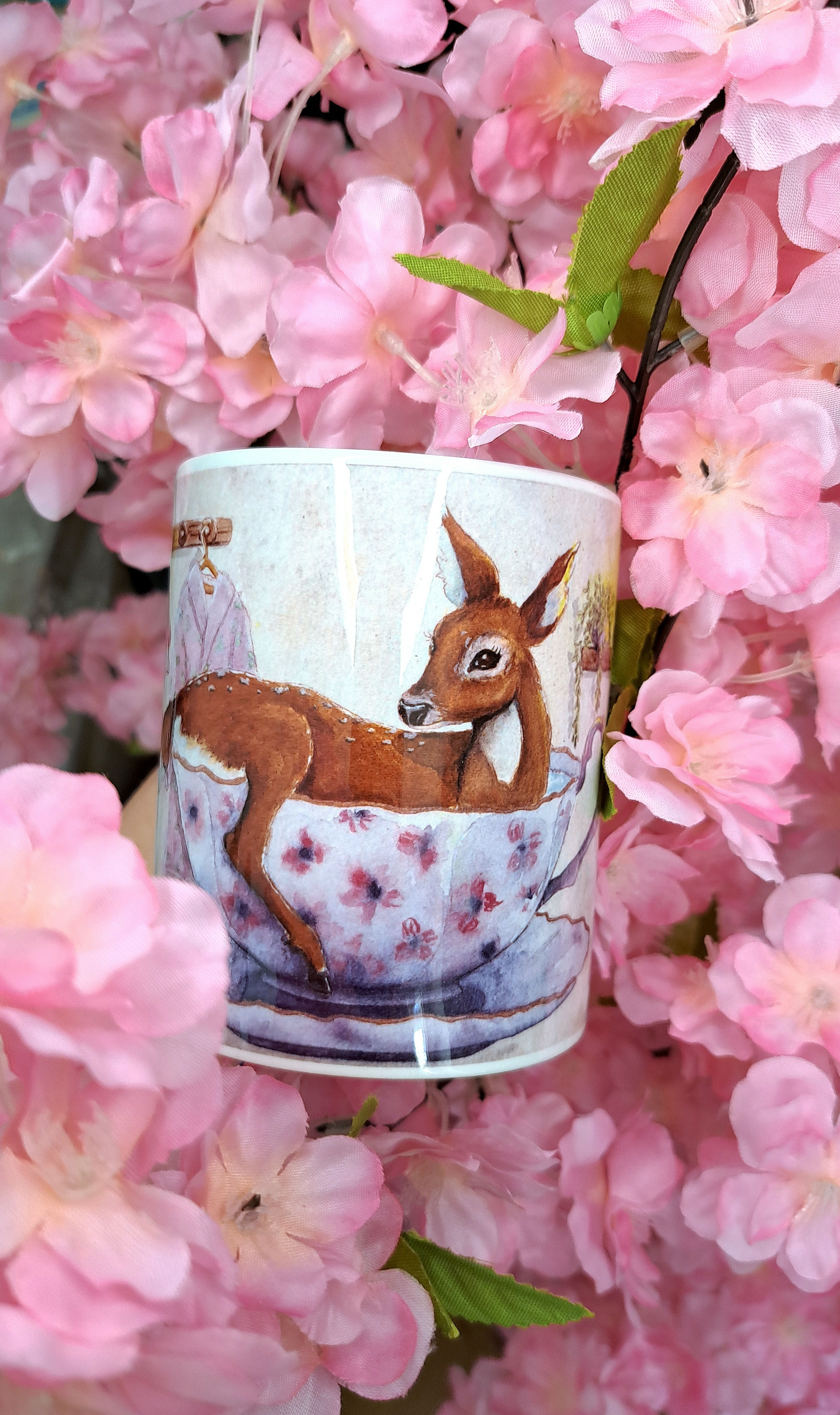 Mug la biche dans son bain