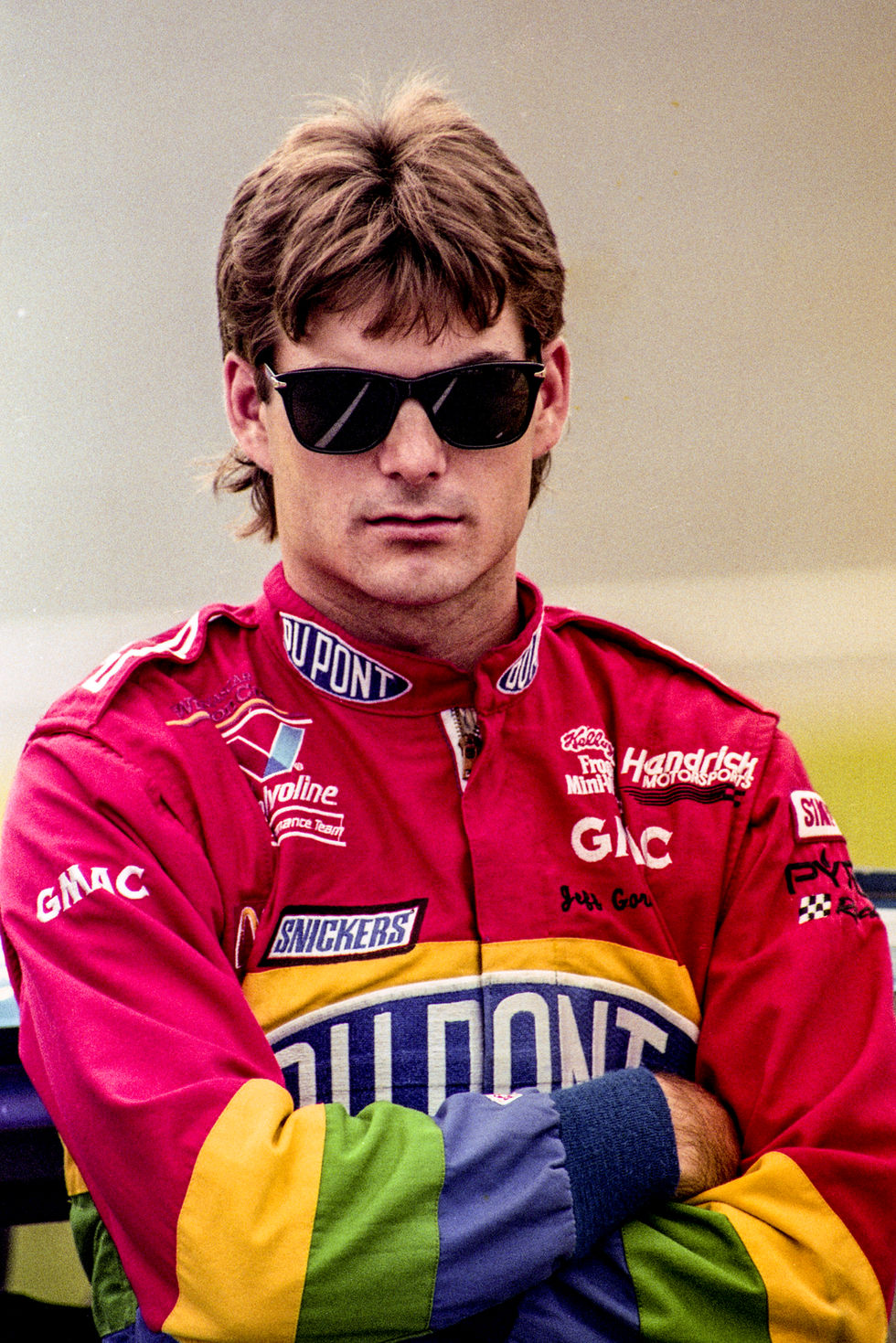 DAYTONA BEACH, FL - JUL 2, 1994:  Jeff Gordon is shown in the pits before the Pepsi 400 NASCAR Winston Cup race at Daytona International Speedway, Daytona Beach, FL. (Photo by Brian Cleary/www.bcpix.com)
