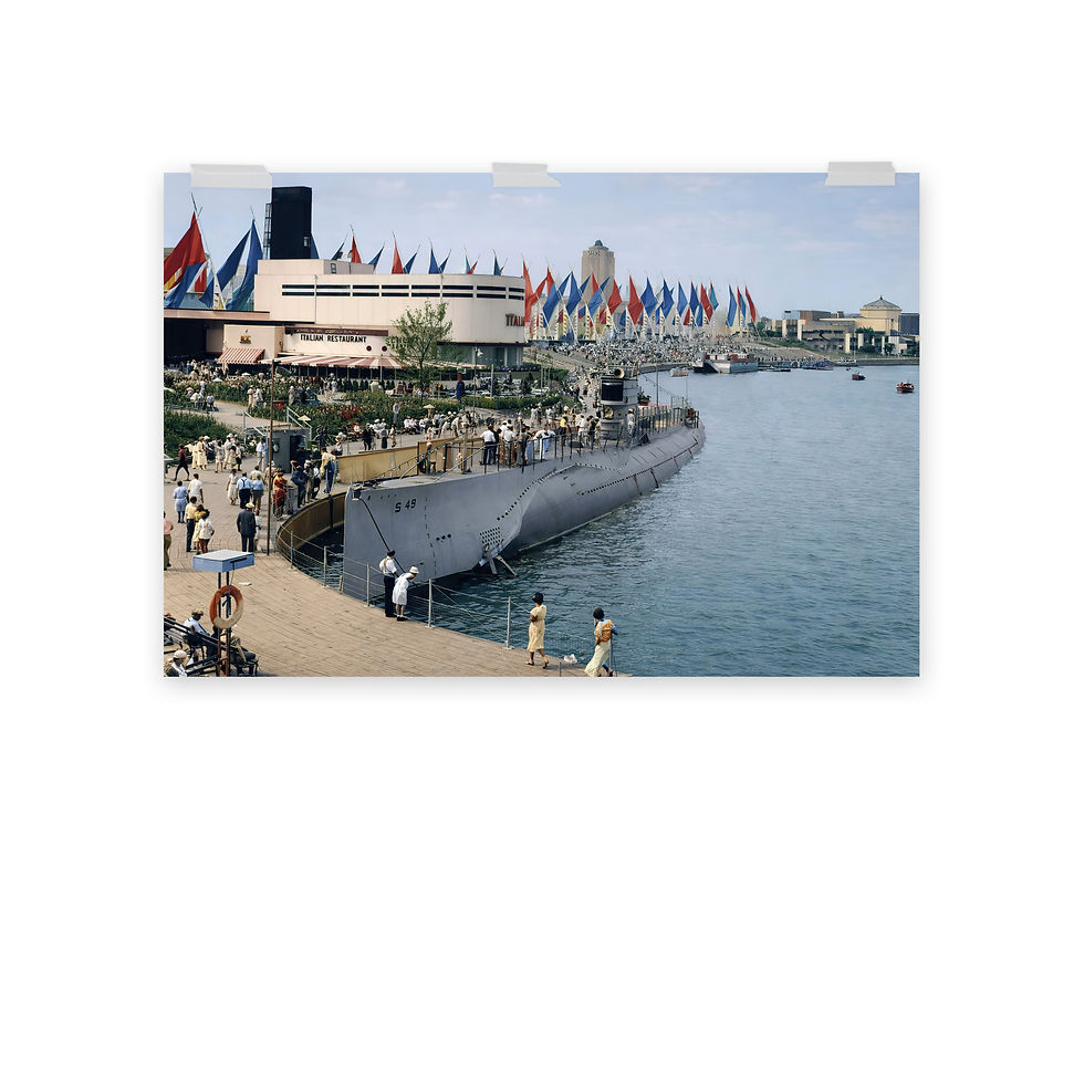 Thumbnail: Chicago 1933 Submarine Poster Print | Colorized World’s Fair