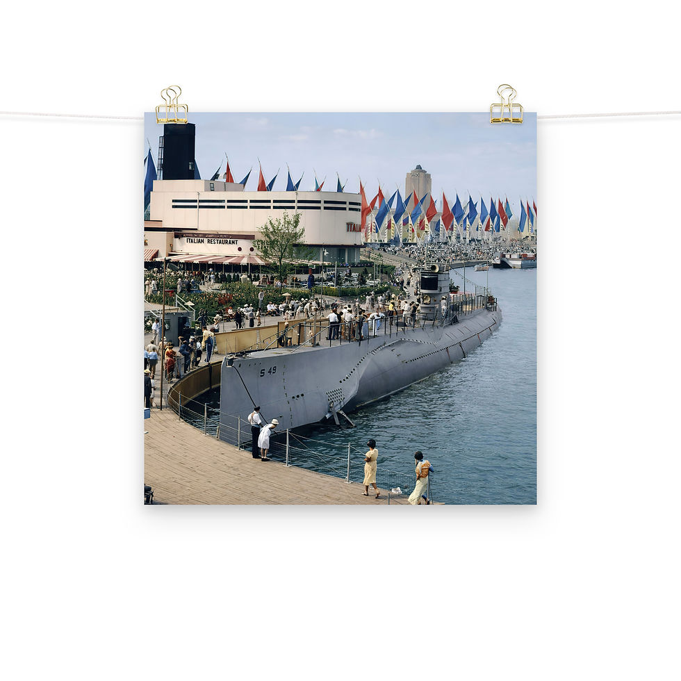 Thumbnail: Chicago 1933 Submarine Poster Print | Colorized World’s Fair