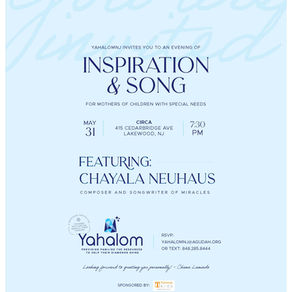 YahalomNJ Invites You To An Evening of Inspiration and Song