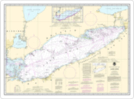 Nautical Chart 14820 'Lake Erie' Placemat