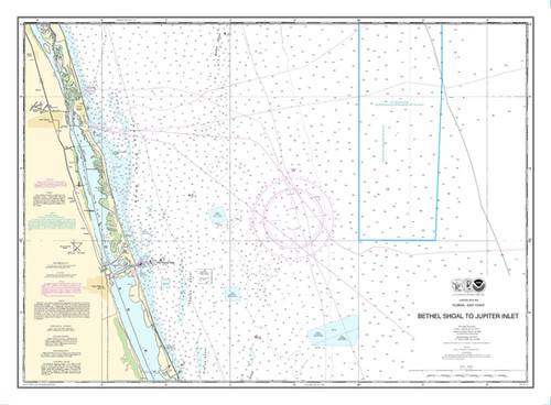 Nautical Chart 11474 'Bethel Shoal - Jupiter Inlet' Placemat ...