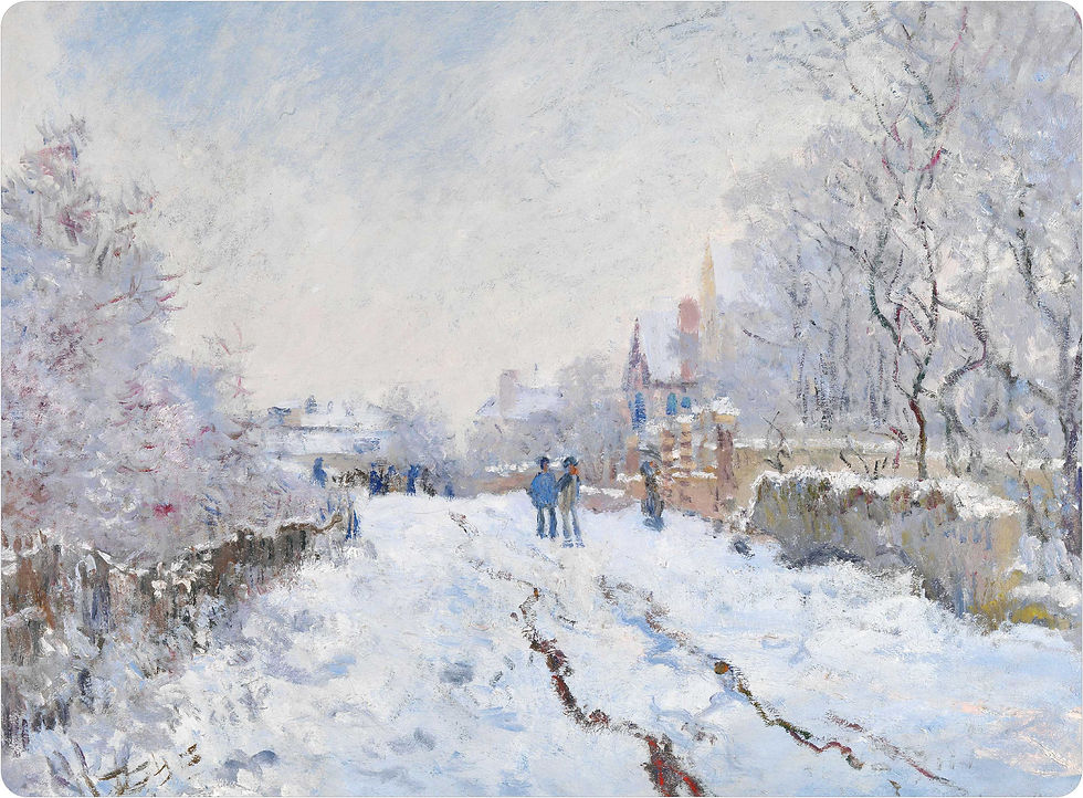 Placemat of Claude Monet’s Snow at Argenteuil