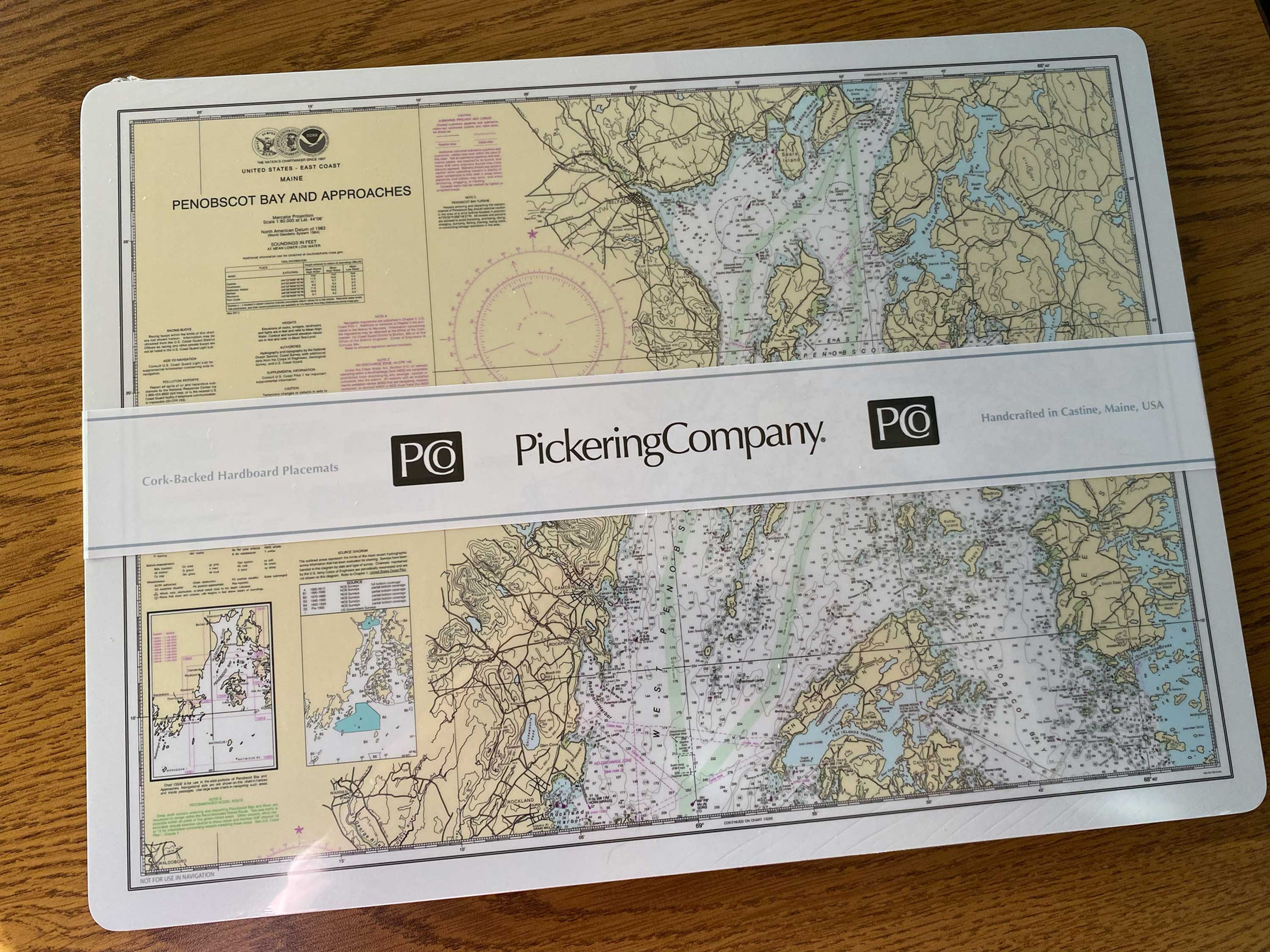 Factory 2nd - Set of 2 Nautical Chart 13302-A 'Penobscot Bay' Placemats