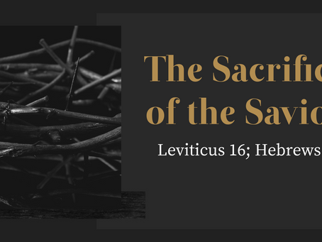 The Sacrifice of the Savior (Leviticus 16; Hebrews 9) - 4/12/20