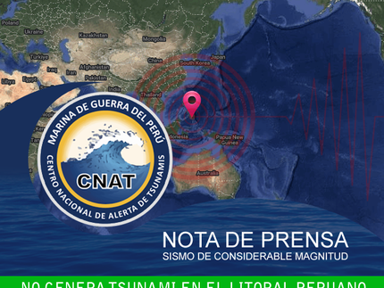 Marina de Guerra descarta alerta de tsunami en el litoral peruano tras sismo de 7.8 en Filipinas
