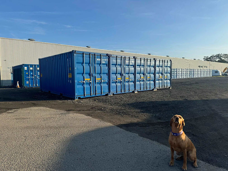 row of storage units