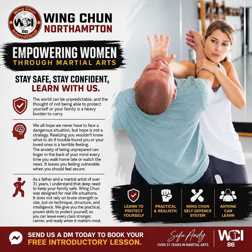two women practicing Wing Chun, a martial art