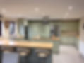 Modern green kitchen interior