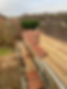 Roof tiles and scaffolding view