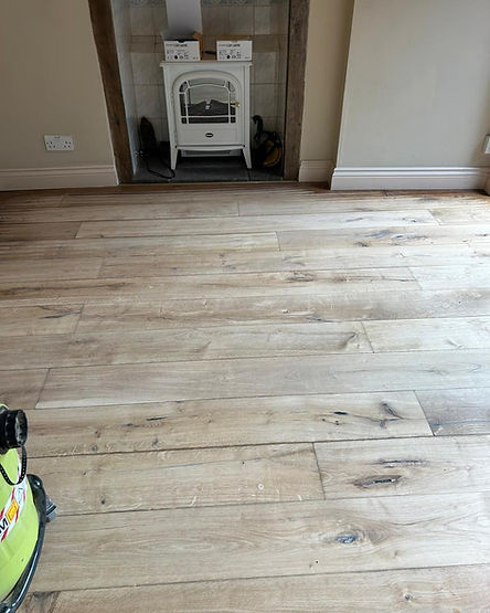 Light wooden floor planks