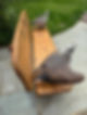 Osprey and worm hand crafted bench