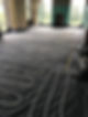Underfloor heating installation in a room with large windows