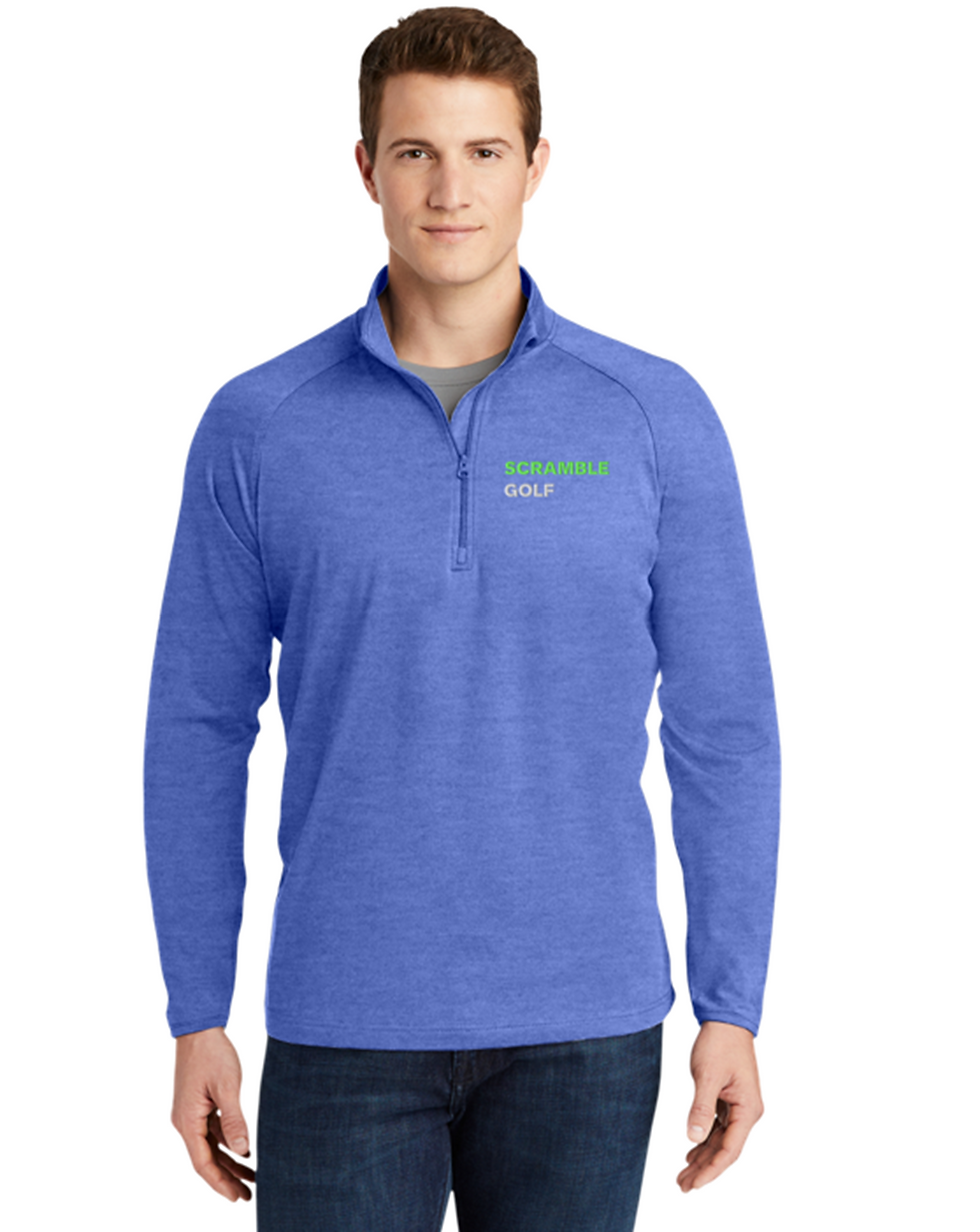 Thumbnail: Embroidered Quarter-Zip Pullover, Performance Sport-Wick Men’s Pullover