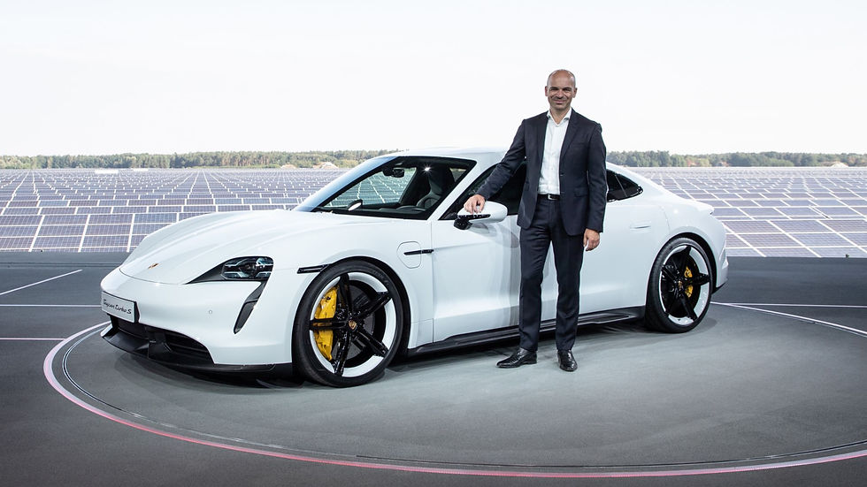 Manfred Harrer and Porsche Taycan