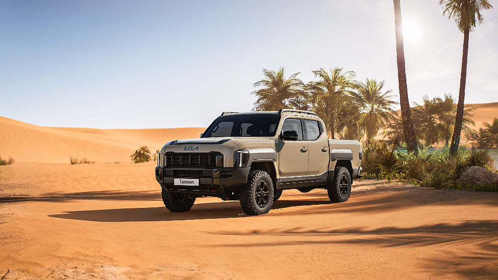 The Kia Tasma, the brands first pickup truck, unveild in 2024 Jeddah Auto Show