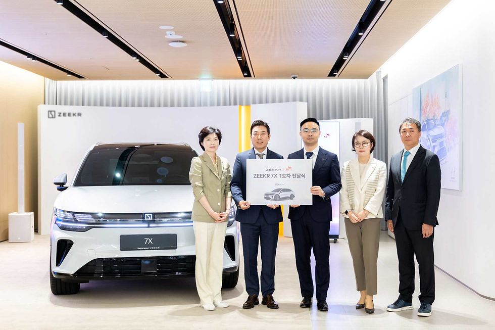 Zeekr Korea has begun customer deliveries of the 7X, with SK On being the first recipient.