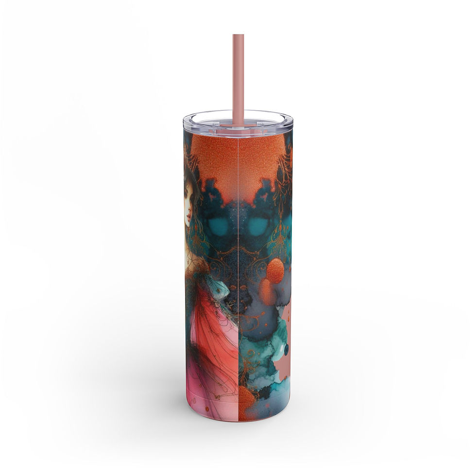 Thumbnail: Inspirational Art Tumbler – 20oz Matte Travel Mug with Motivational Quote