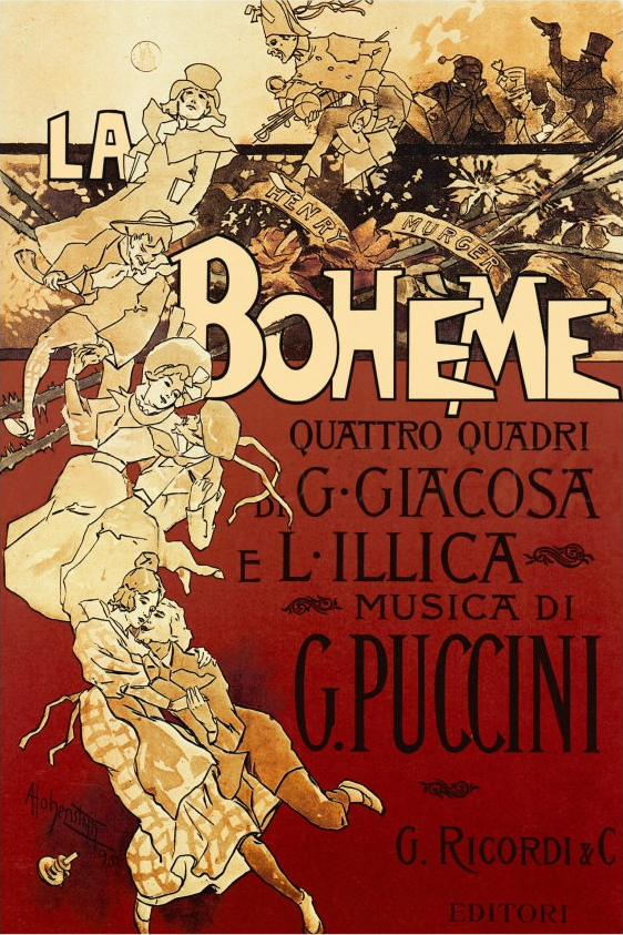 Locandina de "La Bohème" di Giacomo Puccini