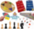 a variety of board games like chess, guess who and Chinese checkers shown by card games like uno and a puzzle
