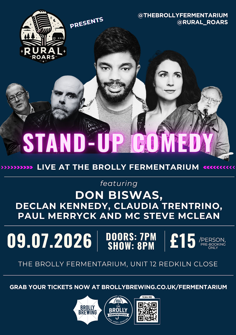 Comedy Night - Brolly Fermentarium - https://www.brollybrewing.co.uk/fermentarium-events