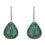 Thumbnail: Valerie Pear Drop Gemstone Earrings - Silver Emerald.