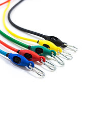 5-pack resistance tubing with handles compression care