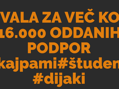Študentje smo zbrali več kot 16.000 podpisov podpore ZUPŠ