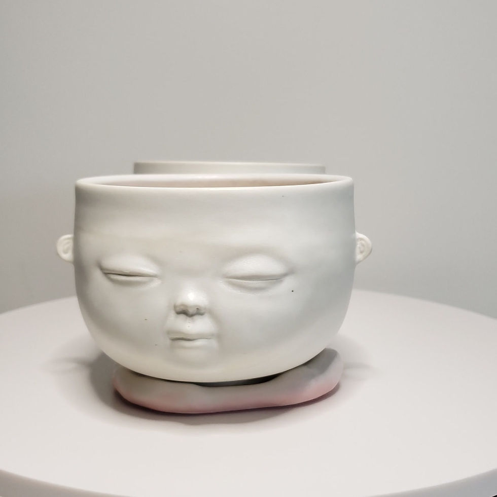 Thumbnail: A tureen set- "Light Pink" (a tureen, a ladle, two bowls)