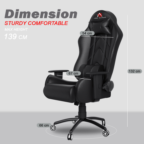 ASE GAMING Gold Series Ergonomic Gaming Chair Black