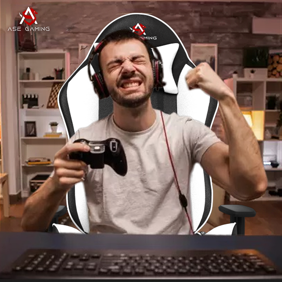 Thumbnail: ASE GAMING Gold Series Ergonomic Gaming Chair With Footrest White