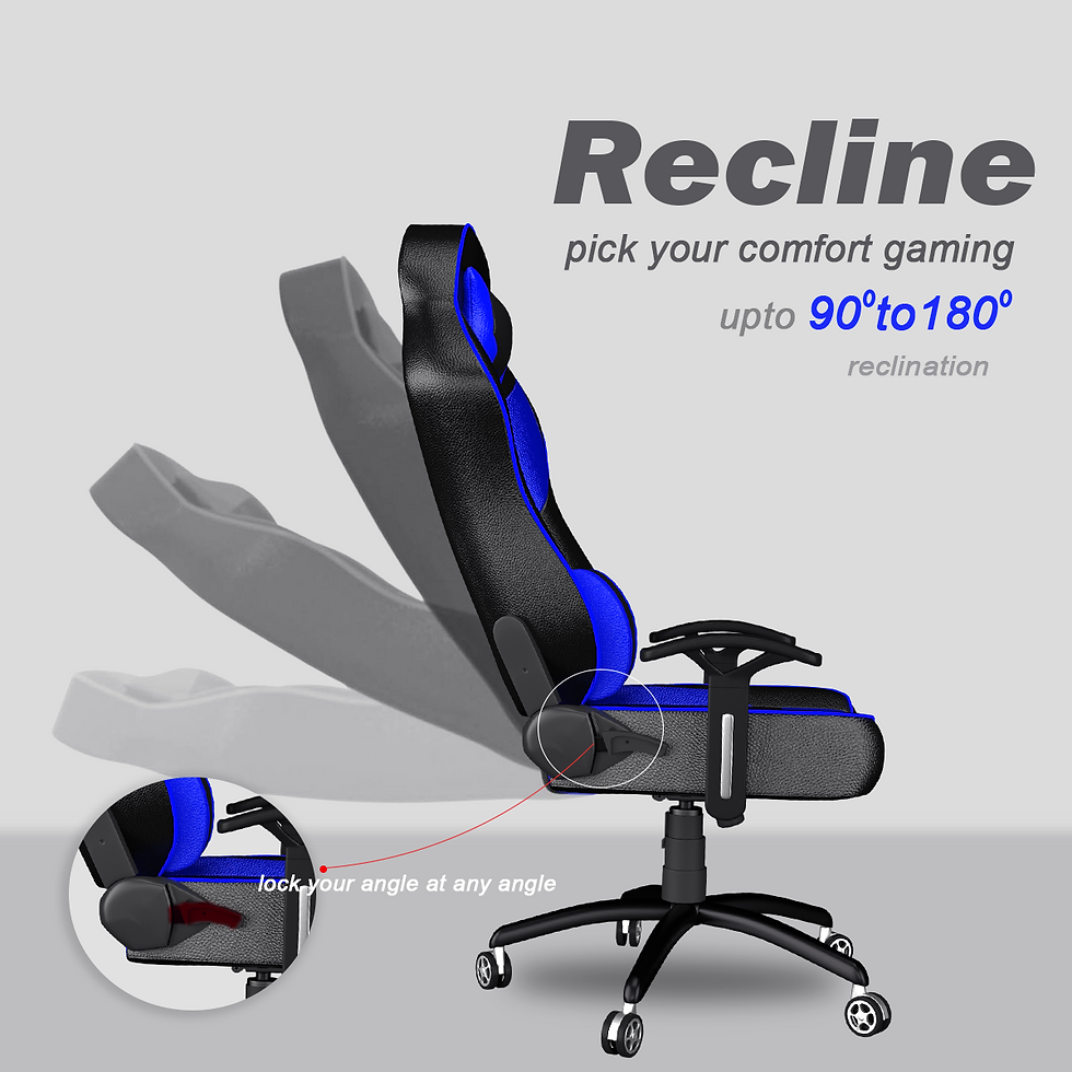 Thumbnail: ASE GAMING Modern Series Ergonomic Gaming Chair Blue