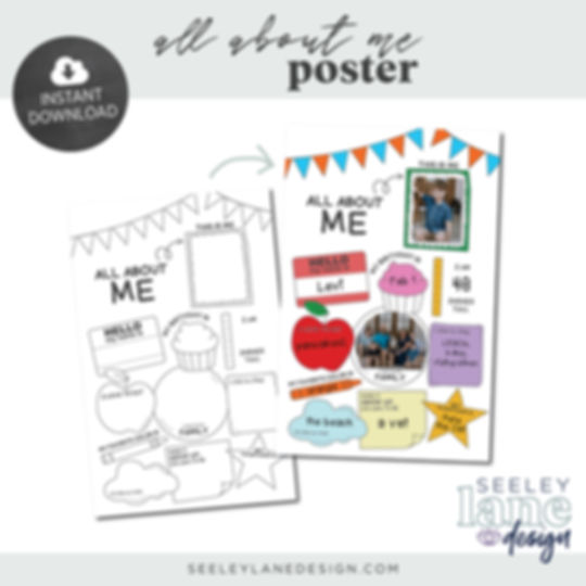 All About Me, Star Student, Student of the Week, Printable Poster Template
