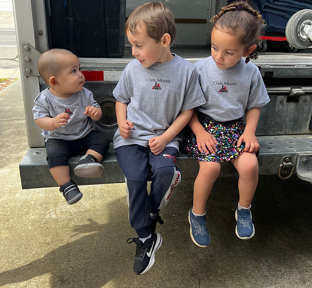 "Our dedicated moving crew taking a break."