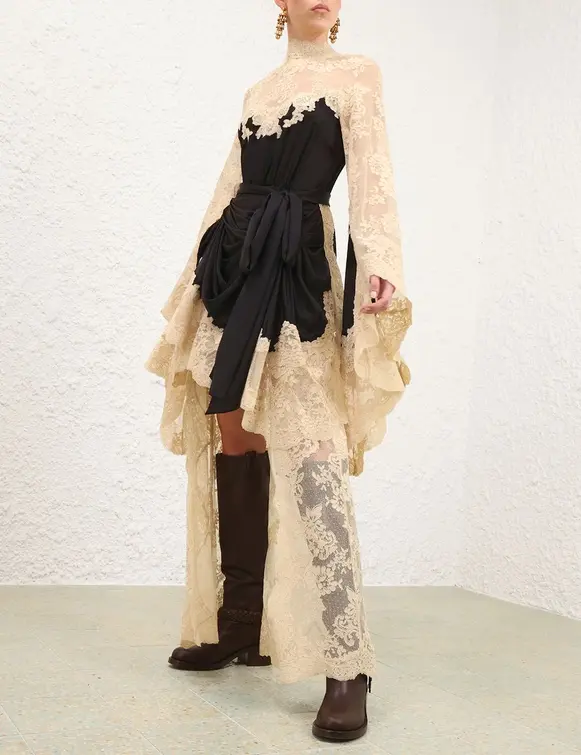 Thumbnail: Hypnotic Satin Drape Dress