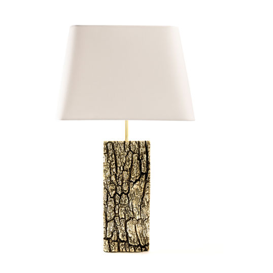 The Forest lamp, with its white shade, captures nature through its finely crafted tree texture, specifically oak. It's an elegant way to incorporate nature's aesthetic into your living space, bringing an organic and luxurious touch.