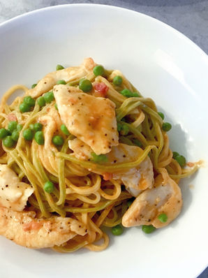 Verse lintpasta met pangasiusfilet