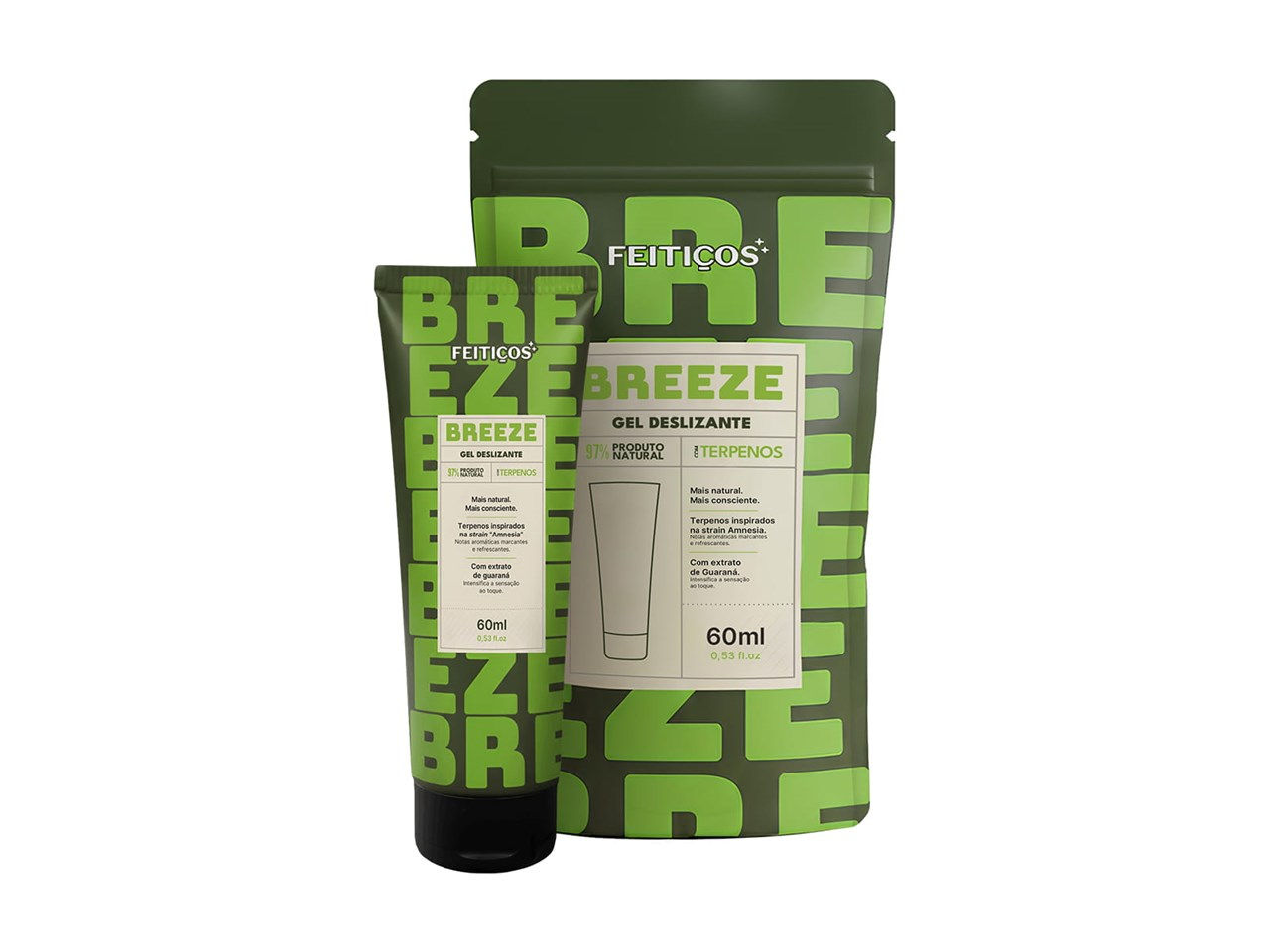Breeze - Gel Deslizante com Terpenos - 60ml - Feitiços Aromáticos