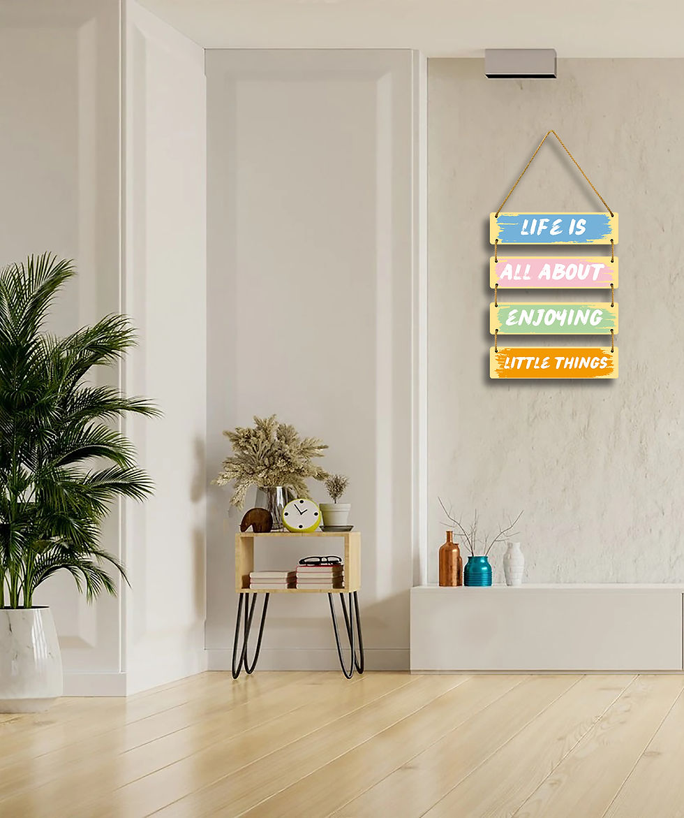 Thumbnail: Life Quotes Decorative Wall Hanging Wooden Art Decoration item for Living Room