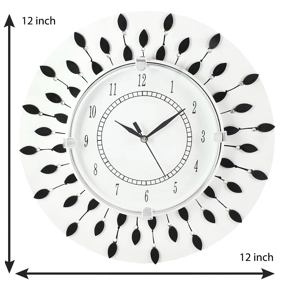 Thumbnail: CIRCADIAN White Round Desginer Wooden Handwork Analog Wall Clock