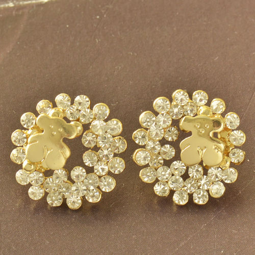 9K_Oro_Amarillo__Clásico_Pendientes_de_Tachón_Swarovski_cristal