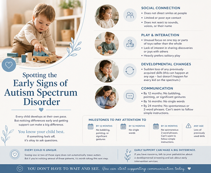 Spotting the Early Signs of Autism Infographic