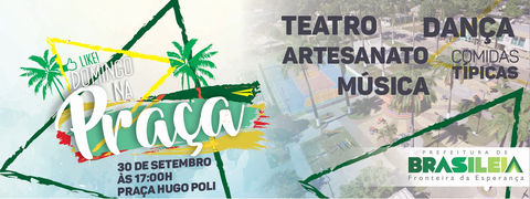 Brasileia se prepara para mais uma edição do Domingo na Praça com a presença do Festival Food Truck