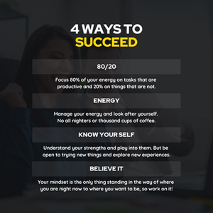 4 ways to succeed