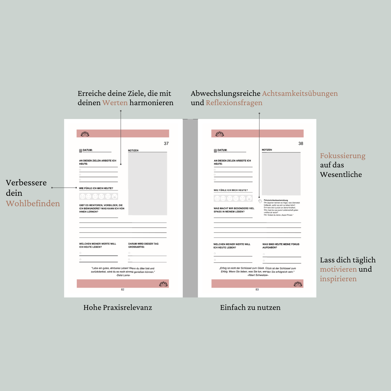 Achtsamkeitstagebuch: Selbstreflexion und Selbstbewusstsein