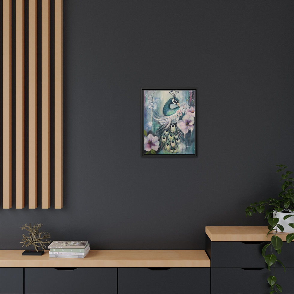 Thumbnail: Framed Canvas Print "Dreamy Essence"