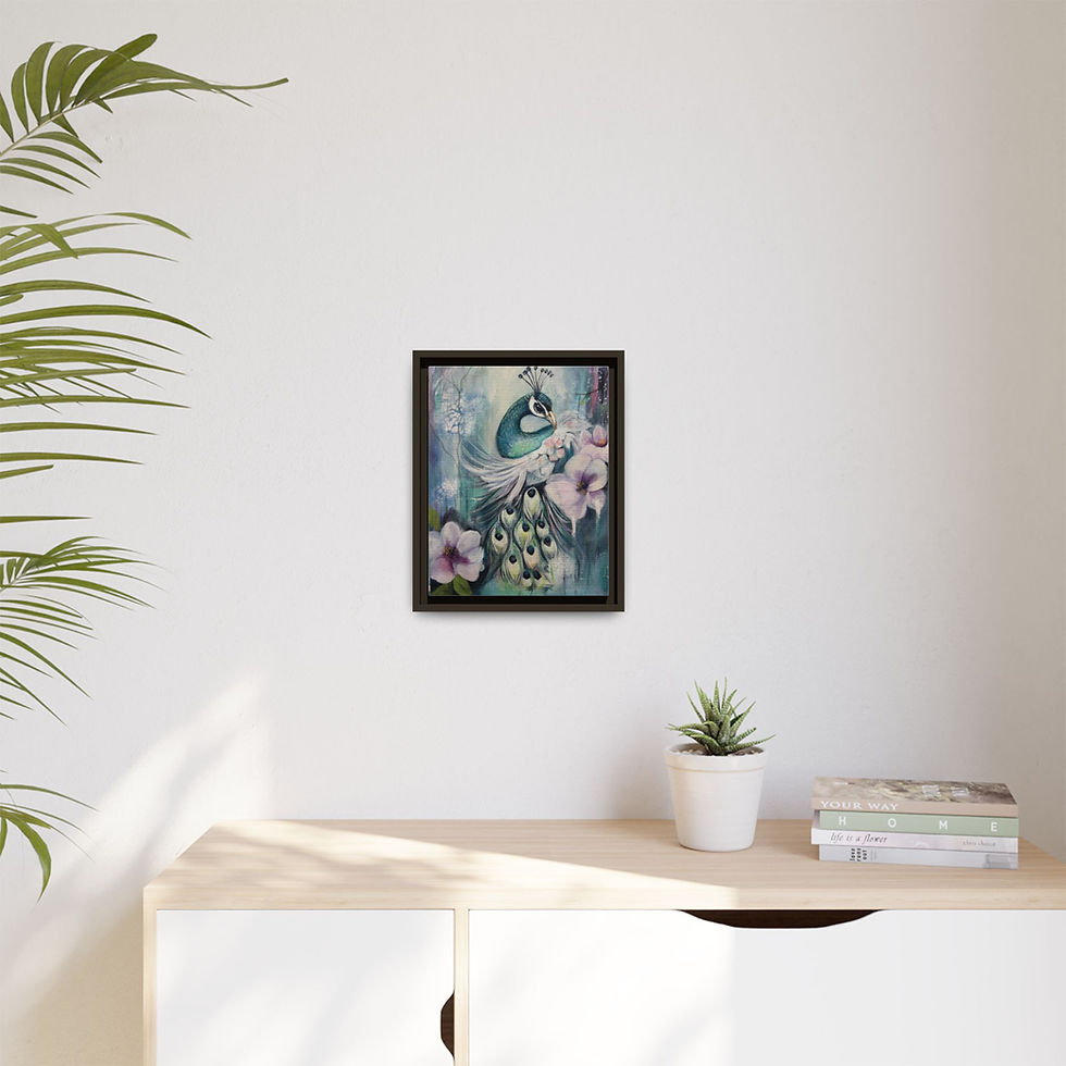 Thumbnail: Framed Canvas Print "Dreamy Essence"