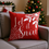 Thumbnail: Winter Holiday Faux Suede Square Pillow - "Let It Snow"