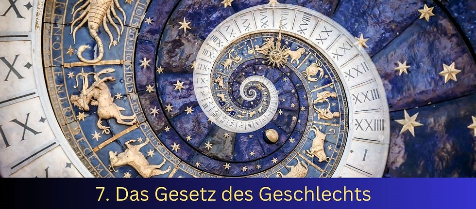 blau-silberne Spirale mit goldenen Tierkreiszeichen